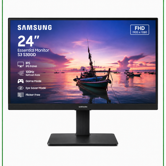 Samsung S3 S30GD Monitor 24 Inch Essential Monitor Full HD (LS24D300GAMXUE)